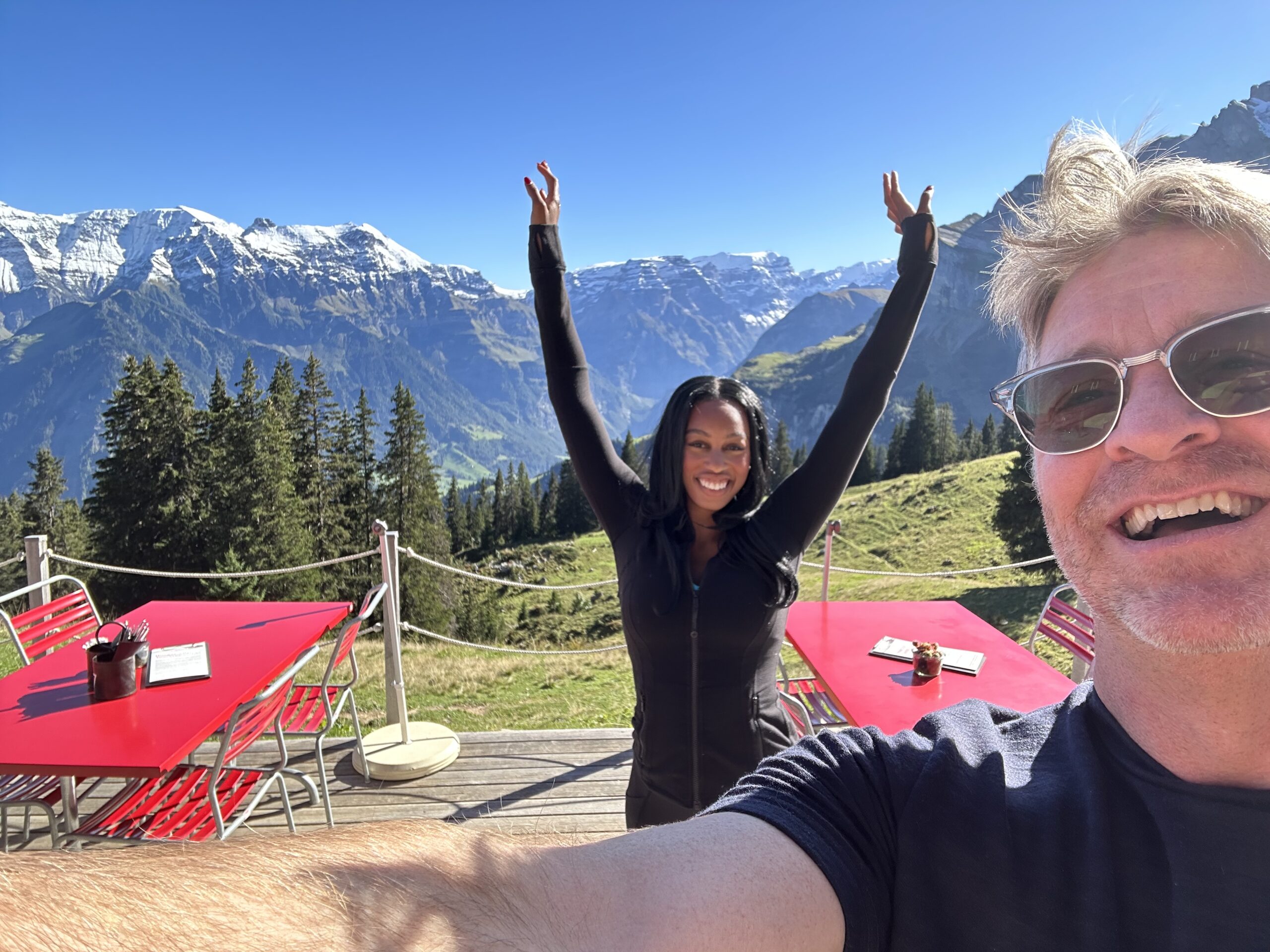 Leah and Cameron in Braunwald