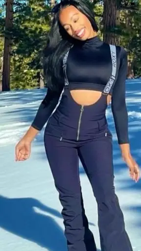 Leah in Ski Suit on Bumble