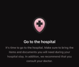 January 11, 2026 - Go to the Hospital, says the app January 11, 2026 - Go to the Hospital, says the app