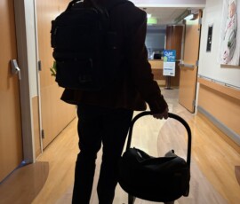 January 13, 2026 - Afternoon - Last Hospital Photo - Daddy Carries Baby From the Hospital January 13, 2026 - Afternoon - Last Hospital Photo - Daddy Carries Baby From the Hospital